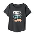 thumbnail image 3 of Camiseta para mujer, disfraz de verano, camiseta de manga corta para acampar, playa, uso diario, viaje L, 3 of 7