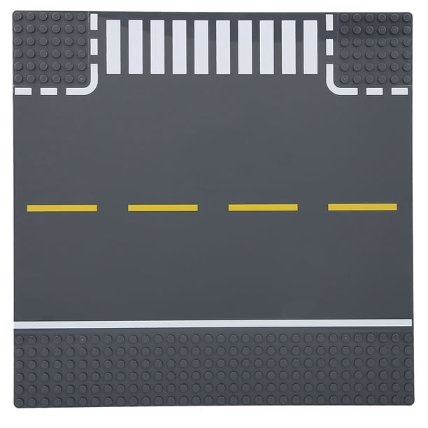 Carretera de bloques de construcción, juguete educativo para niños Bloque de construcción de ciudad Bloque de construcción de carretera de ciudad Placa de carretera Instalación sin esfuerzo