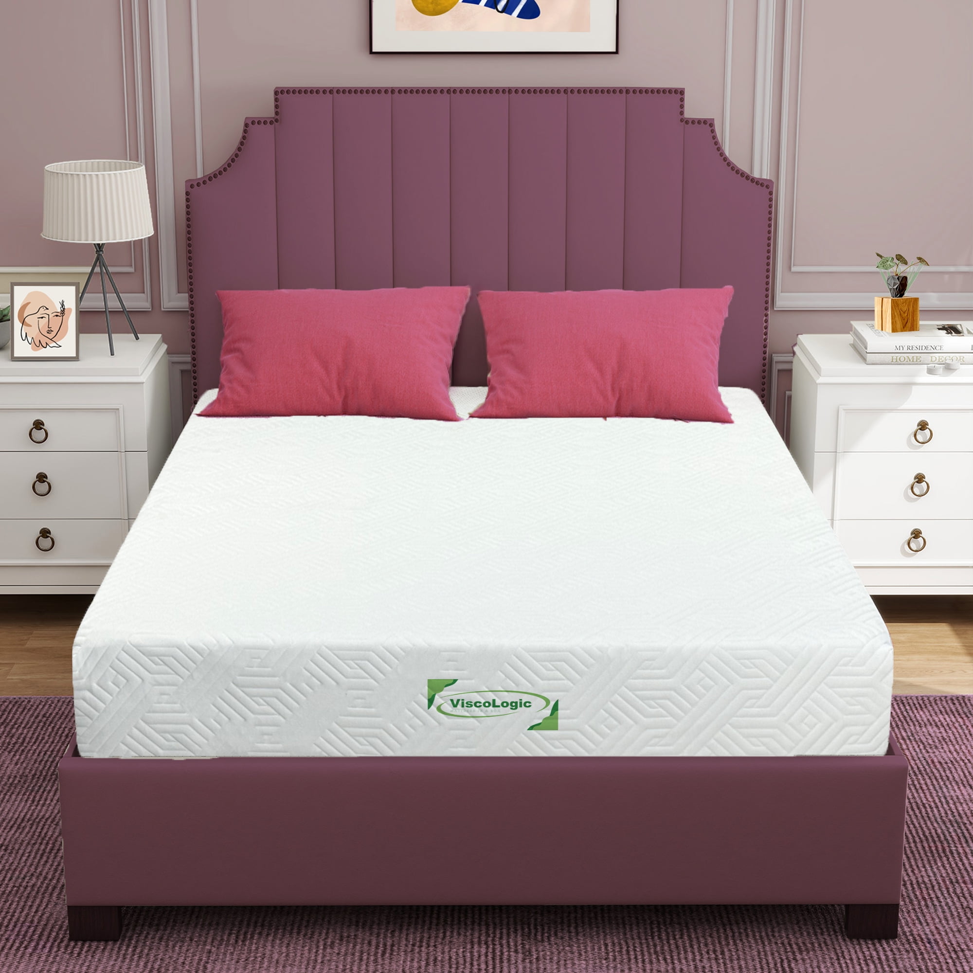 ViscoLogic Dream Luxury 10" King Gel Memory Foam Mattress for Cool Sleep Medium-Firm, CertiPUR-US®