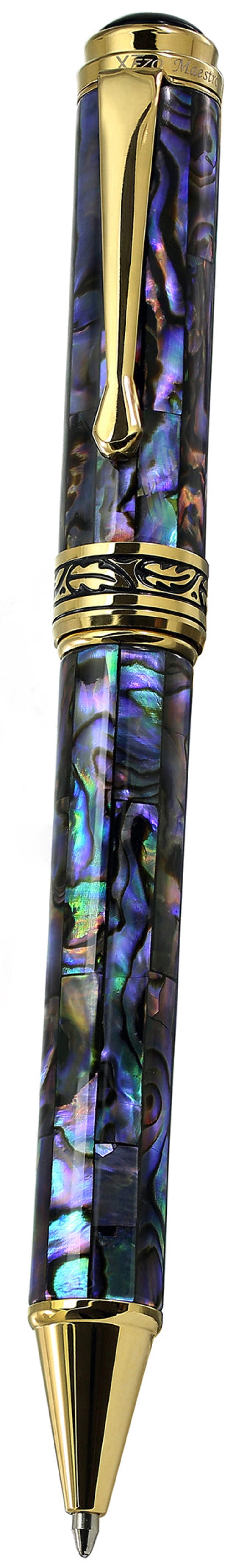 Xezo Xezo Maestro® Paua Abalone Sea Shell Ballpoint Pen - 18K Gold Plated