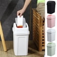 thumbnail image 3 of CUJM Kitchen Trash Can, Trash Can with Lid,360 ° Sliding Swing Tra Plastic Dec, 3 of 5