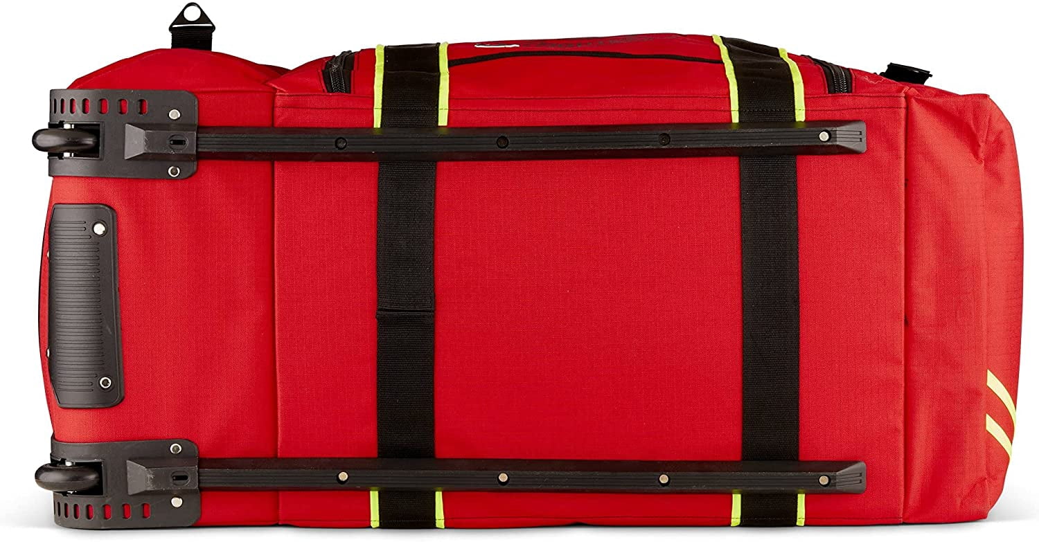 LINE2design Wheeled Firefighter  Jumbo Turnout Gear Bag, Red, 1 Pack