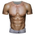 thumbnail image 3 of Rciityk Men's Naked Muscle T-Shirt Top Funny Graphic Print Top Prank T-Shirt Round Neck Short Sleeve T-Shirt, 3 of 5