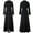 Black, variant on Oversized Coats Clearance Coats under $50 Women's Fashion Casual and Winter Vintage Solid Long Woolen Coat Windbreaker Coat,Black L