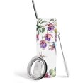 thumbnail image 1 of Hummingbird Floral Tumbler With Lid and Straw Stainless Steel 20oz Hummingbird Skinny Tumbler Insulated Hummingbird Flower Water Bottle Cups Coffee Mug Travel Tumbler Hummingbird Gifts for Women, 1 of 6