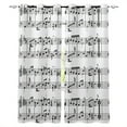 thumbnail image 2 of Tab Music Note Black White Window Curtains Dark Living Room Curtains Outdoor Kitchen Drapes Fabric Decor Kids, 2 of 5