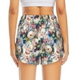 thumbnail image 4 of Uemuo Rose Flowers Pattern Women's Athletic Shorts High Waisted Running Shorts with Liner Pockets Gym Elastic Workout Shorts-X-Large, 4 of 9