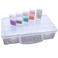 thumbnail image 1 of Caja de clasificación de bordado de diamantes con 64 compartimentos en una caja de almacenamiento resistente, contenedor de herramientas, organizador de joyas, caja de pintura de diamantes, 1 of 7