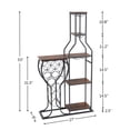 thumbnail image 3 of 11 Bottle Wine Bakers Rack, 5 Tier Freestanding Wine Rack with Hanging Wine Glass Holder and Storage Shelves, Wine Storage Home Bar for Liquor and Wine Storagefor Kitchen, Dining Room, 3 of 6