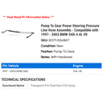 thumbnail image 2 of Pump To Gear Power Steering Pressure Line Hose Assembly - Compatible with 1997 - 2003 BMW 540i 4.4L V8 1998 1999 2000 2001 2002, 2 of 2