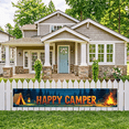 thumbnail image 4 of Forest Design Happy Camper Tent Banner Campfire Nature Scene for Outdoor Adventure Camping Event, 4 of 5