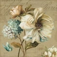 thumbnail image 3 of Gango Home Decor Classic Floral and Butterfly Wall Art ; Two Beige 12x12in Unframed Paper Prints, 3 of 6