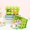 thumbnail image 5 of Cesta de huevos de Pascua, cesta no tejida de conejito de Pascua, bolsa de regalo lavable, decoración para fiesta de Pascua feliz, 5 of 5