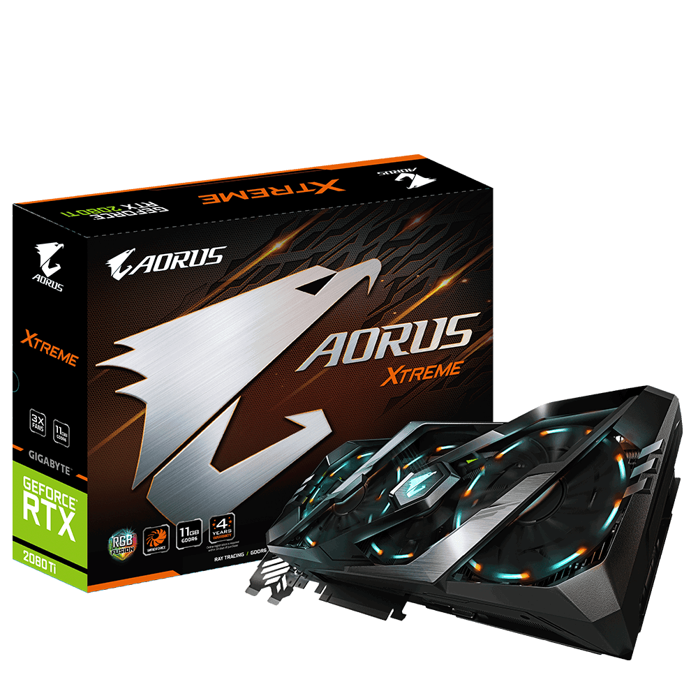 GIGABYTE AORUS GeForce RTX 2080 Ti Xtreme Graphics Card, Black -