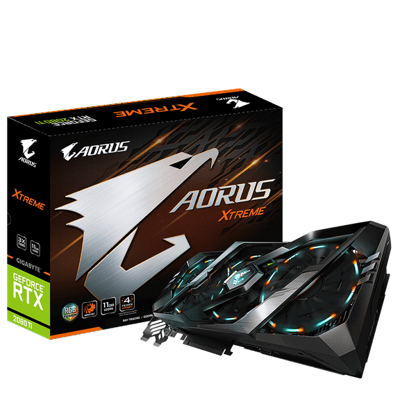 GIGABYTE AORUS GeForce RTX 2080 Ti Xtreme 11G Graphics Card, Black