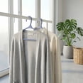 thumbnail image 2 of 10 Packs Plastic Non-Slip Hangers with Pinch Clips, Durable Space Saving Clothes Hangers for Clothing Blue, 2 of 6