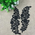 thumbnail image 4 of 1 par de parches de de encaje floral parches Motif Crafts Negro / 12.20''x3.54 '' - Negro perfecl Apliques De Encaje Floral, 4 of 8