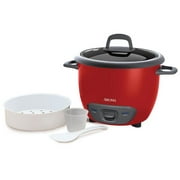 AROMA 14-Cup (Cooked) / 3Qt. Rice & Grain Cooker, Red, New, ARC-747-1NGR