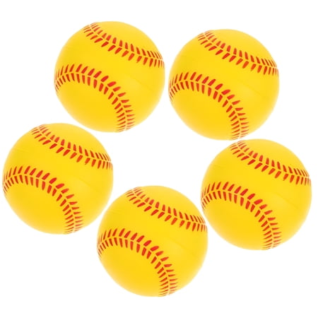 BESTSKY 2026 New 5Pcs Pu Sponge Training Ball Training Softballs Teenager Players Training Balls,For Practice,Training,Indoor Play,Outdoor Use