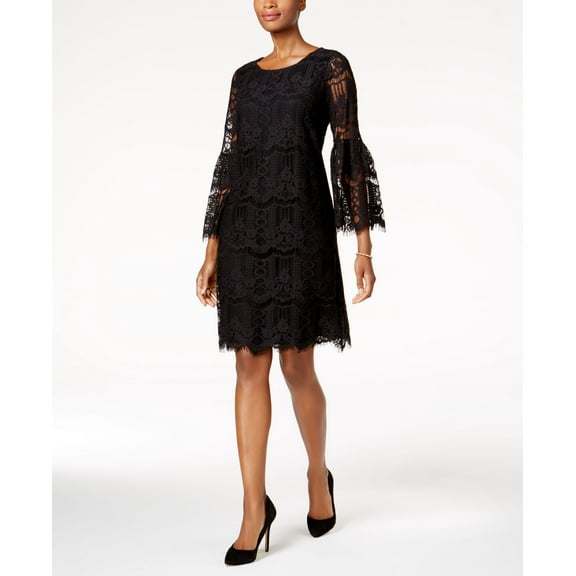 Charter Club Lace Shift Dress Deep Black L