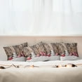 thumbnail image 7 of Ambesonne Winter Throw Pillow Cover 4 Pack, Traditional Xmas, 24", Brown White Pink, 7 of 7
