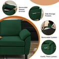 thumbnail image 4 of Pingliang Home 2 Pieces Furniture Set, 57" Loveseat and 35" Accent Chair, 1-Seater Single Armchair and 2-Seater Small Sofa Couch with Side Pockets for Dorm,Living Room,Apartment,Office,Studio, 4 of 5