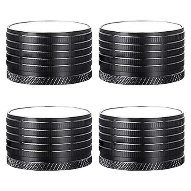 4 elevadores de muebles ajustables de repuesto de aleación de aluminio, antideslizantes, de metal resistente, para sofá, armario, escritorio, mesa de Negro
