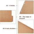 thumbnail image 4 of 20Sheets 5-Tab Binder Dividers A4 Kraft 4-Hole Punched Blank Burlywood Paper Index Dividers 4-Hole Index Page Tab Ring Index Page Tab Card for Planner Notebook, 4 of 7
