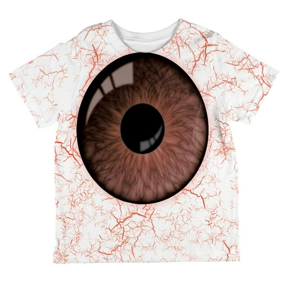 Halloween Brown Creepy Eyeball Costume All Over Toddler T Shirt
