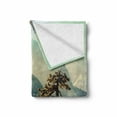thumbnail image 2 of Yosemite Soft Flannel Fleece Throw Blanket, Yosemite National Park from the Top of Mountain Misty Morning Landscapes Photo, Cozy Plush for Indoor and Outdoor Use, 50" x 70", Teal Brown, by Ambesonne, 2 of 6
