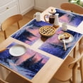 thumbnail image 5 of Snowy Forests Placemats Set of 1, Dreamy Winter Snowfields Snowflakes Non-Slip Place Mats Washable Table Mats for Kitchen Dining Table Decorations Indoor/Outdoor, 5 of 9
