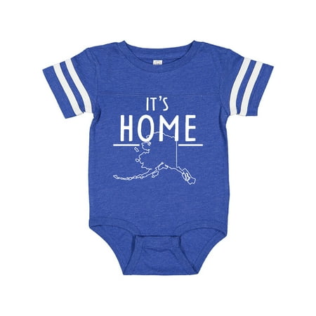 

Inktastic It s Home- Alaska State Outline Gift Baby Boy or Baby Girl Bodysuit