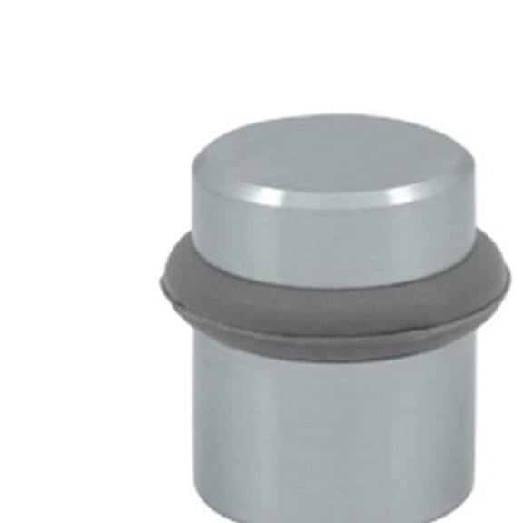 1.5 in. Round Universal Floor Bumper, Satin Chrome - Solid