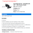 thumbnail image 2 of Front Brake Pad Set - Compatible with 2001 - 2002 Chrysler Prowler, 2 of 2