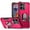 Hotpink, variant on For Motorola Moto G 5G 2025 OPTIMUM Magnetic Ring Stand Hybrid Case Cover - Hot Pink