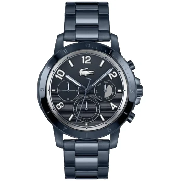 Lacoste Topspin Chronograph 2011124 Navy Dial Blue Bracelet 45MM Mens Watch