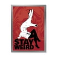 thumbnail image 1 of Designart 'Stay Weird Hand Sign' Vintage Framed Art Print, 1 of 4
