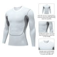 thumbnail image 6 of Men's Long Sleeve Compression Shirts, Stretch Sports Tights Short/Long Sleeves Sports Baselayer T-Shirts Tops, Athletic Workout Shirt, 6 of 6