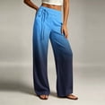 thumbnail image 5 of Women's Wide Leg Pants Baggy Lounge Yoga Loose Running Workout Side Drawstring Joggers with Pockets, 5 of 6