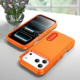 thumbnail image 7 of Dteck Case for iPhone 17 Pro,Shockproof Silicone + PC Case with Hidden Kickstand Cover for iPhone 17 Pro ,Orange, 7 of 7