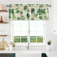 thumbnail image 6 of Tropical Palm Leaf Window Valances, Summer Green Monstera Short Kitchen Valance 54"x18", Hawaiian Banana Leaves Decorative Rod Pocket Curtain Valance for Bathroom Dining Room, 1 Pack, 6 of 6