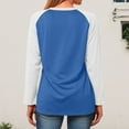 thumbnail image 7 of UngA Fall Dress Womens Soft Long Sleeve V Neck Shirts Solid Casual Decorative Buttons Knitted Pullover Tunic Tops Blue,XL, 7 of 7