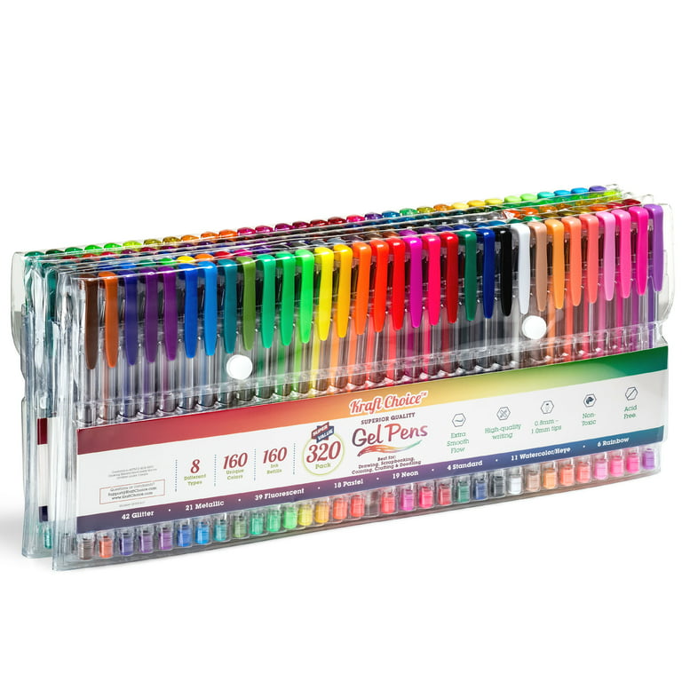 ZenZoi Gel Ink Pens Set – Quick Dry Non-Toxic Artist-Quality Assorted  Colored Roller Pens - Ideal For Art Supplies, Adult Coloring Books,  Sketching