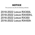 thumbnail image 2 of DS-One Rear Coated Drilled Slotted Disc Brake Rotors Pair for Car Lexus RX350 RX450h RX350L RX450hL KD-100416, 2 of 11