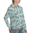 thumbnail image 2 of KLL Cute Otters for Womens Pullover Hoodie with Pocket Hooded Long Sleeve Shirts Sweatshirt for Women-Small, 2 of 7