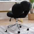 thumbnail image 4 of Swivel Office Chair, Computer Chair Gaming Chair with 5 Durable Casters, Semi Wrapped Backrest, Thick Cushion, Adjustable Height 16.1" To 19.3", 4 of 8