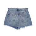 thumbnail image 5 of new summer women's fashionable, sexy, casual and versatile ripped edge denim shorts-picture color-M, 5 of 5