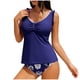 thumbnail image 1 of Conjunto de Bikini de Cintura Alta para Mujeres con Cojín de Pecho Y Estampado Floral, Traje de Baño Suelto Dividido de Dos Piezas, 1 of 8