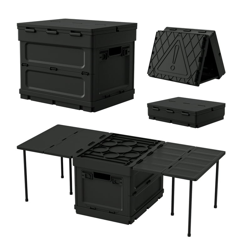 Outdoor Foldable Storage Box Picnic Mini Table Box 16.5L Large