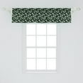 thumbnail image 2 of Ambesonne Floral Window Valance, Minimalist Poppy Flowers Art, 54" X 12", Dark Green White and Teal, 2 of 3